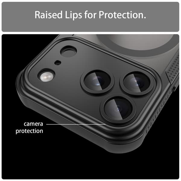 SKALO Armor Hybrid Frosted Cover til iPhone 18 Pro Max - Sort