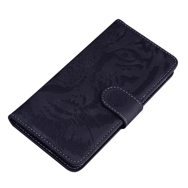 SKALO Præget Tiger Flip Cover til iPhone 18 Pro Max - Sort