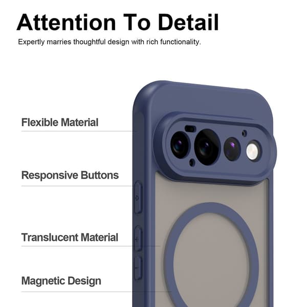 SKALO Mat Hybrid Cover til Google Pixel 11 Pro - Blå