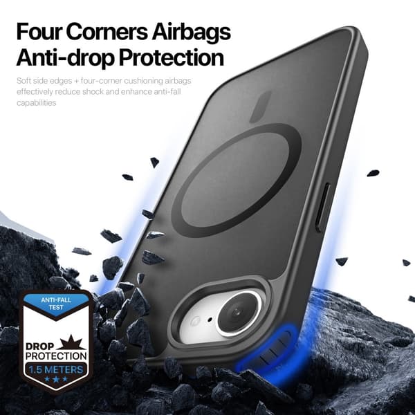 DUX DUCIS Yind Series Matte Finish Cover til iPhone 17e - Sort