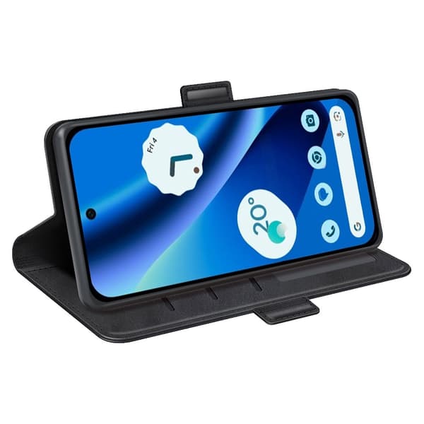 SKALO Premium ID Plånboksfodral för Google Pixel 10a - Svart