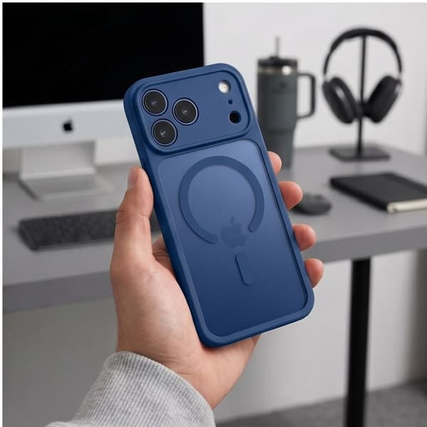 Tech-Protect BasicMag MagSafe Suojakuori sopii iPhone 18 Pro – Matta Deep Blue