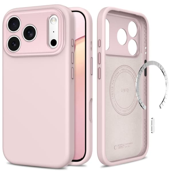 Tech-Protect Uniq MagSafe CC Suojakuori sopii iPhone 17 Pro Max - Soft Pink