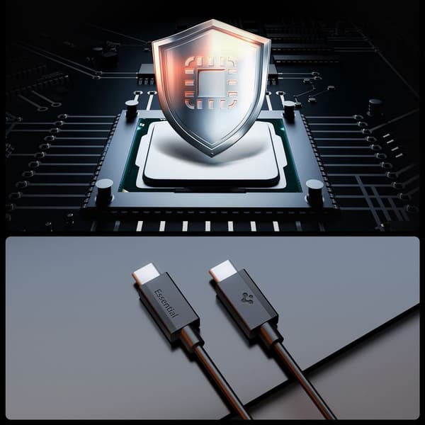 Spigen EB6010CC Essential USB-C-kabel 60W 1m - Svart