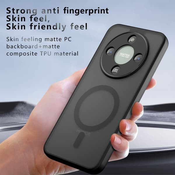 SKALO Mat Skin-touch Cover til Honor Magic8 Lite - Sort