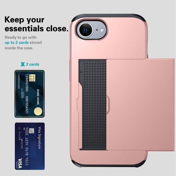 SKALO Armor Kortholder Cover til iPhone 17e - Blå