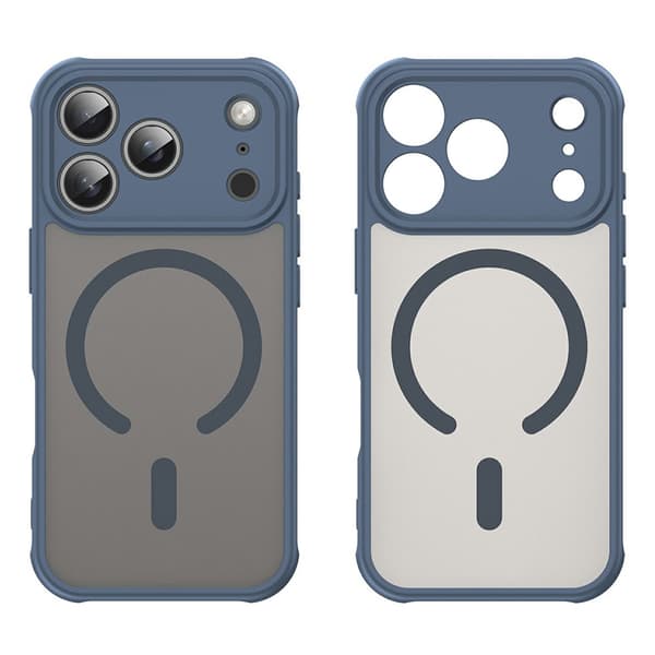 SKALO Mat Hybrid Cover til iPhone 18 Pro Max - Blå