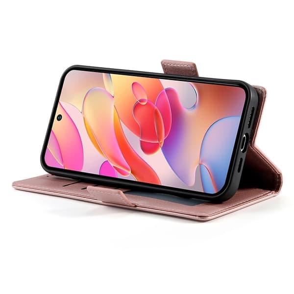 SKALO Samsung A17 PU-Läder Plånboksfodral - Roséguld