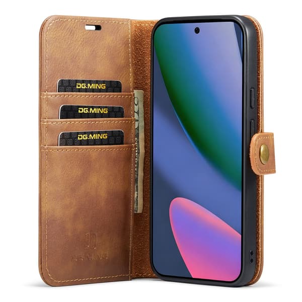 DG MING 2-i-1 Magnet Plånboksfodral för Google Pixel 11 Pro XL - Brun