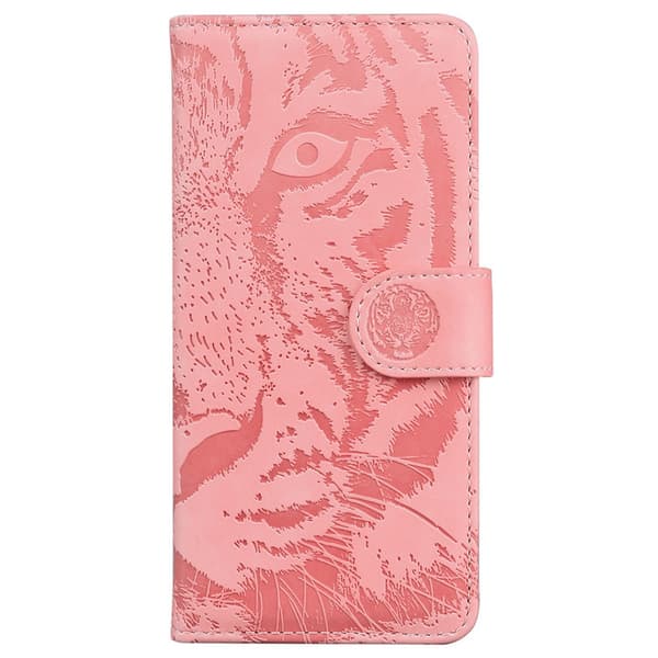 SKALO Embossed Tiger Plånboksfodral för iPhone 18 Pro Max - Rosa