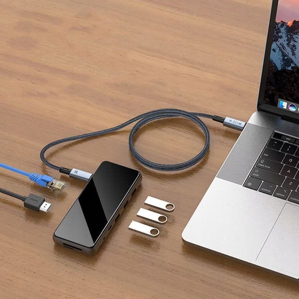 Tech-Protect UltraBoost Max USB-C-kaapeli USB 4.0 240W 2m - Harmaa