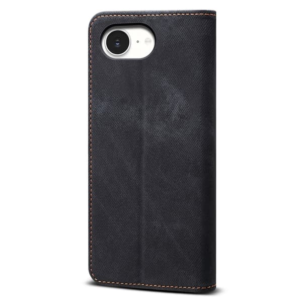 SKALO Jeans Flip Cover til iPhone 17e - Sort