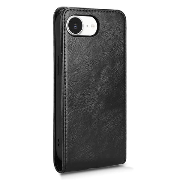 SKALO Vertikal PU-Læder Cover til iPhone 17e - Sort