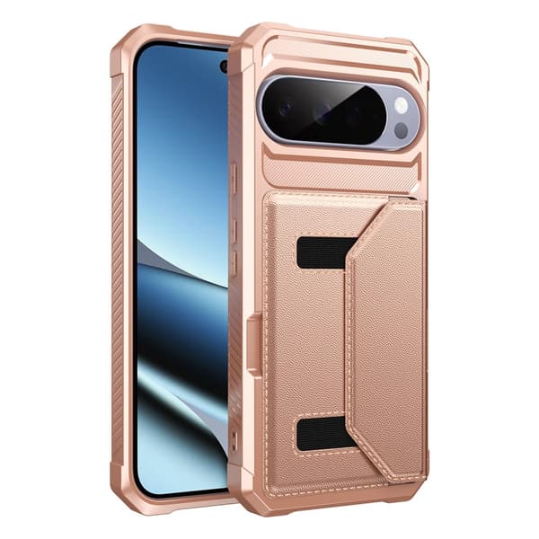 SKALO Armor Kortholder Cover til Google Pixel 11 Pro - Rosa guld
