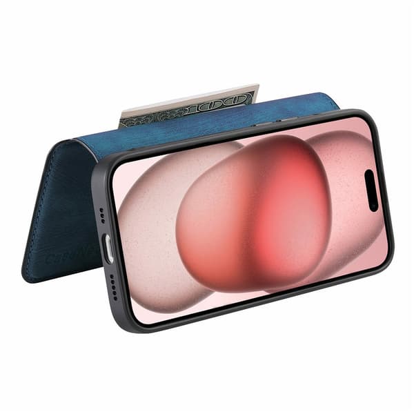 SKALO CASENEO MW-03 Plånboksfodral för iPhone 18 Pro - Blå