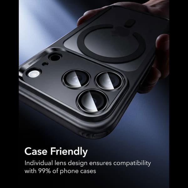 ESR Armorite Camera Protector Kameraskydd i Härdat glas för iPhone 18 Pro Max - Svart