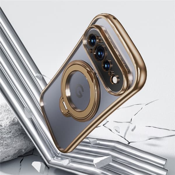 SKALO Electroplated 360° Ring TPU Cover til Google Pixel 11 Pro - Guld