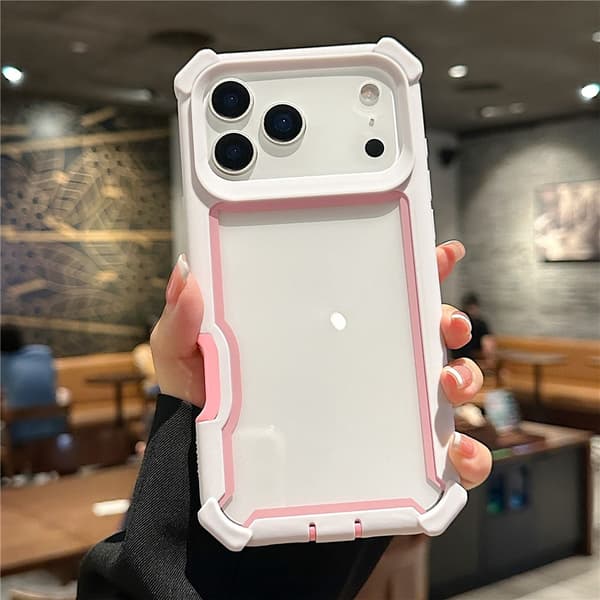 SKALO Robust Hjørnebeskyttelse Cover til iPhone 18 Pro Max - Pink