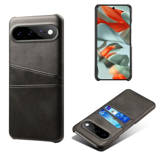 SKALO PU-Læder Kortholder Cover til Google Pixel 11 Pro XL - Sort