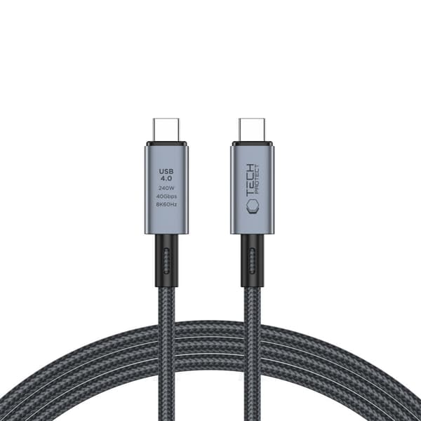 Tech-Protect UltraBoost Max USB-C-kabel USB 4.0 240W 2m - Grå