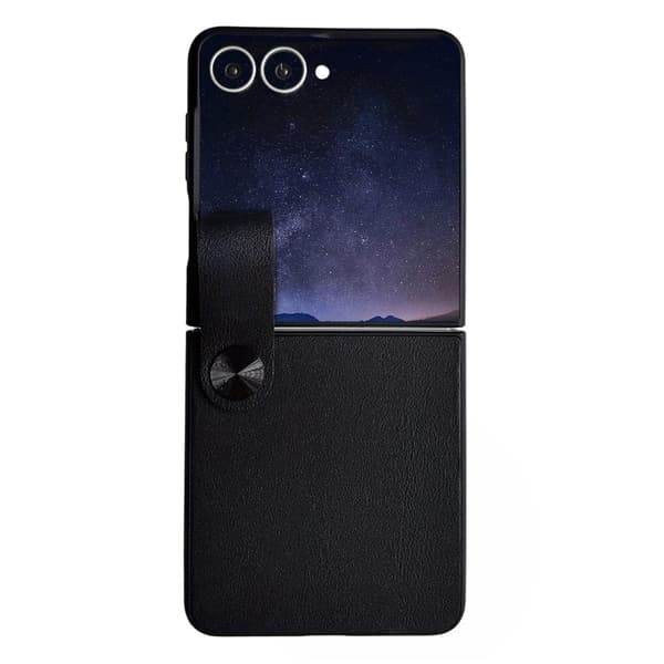 SKALO PU-Læder Loop Cover til Samsung Galaxy Z Flip8 - Sort