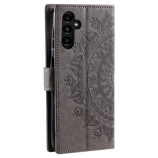 SKALO Samsung S25 FE Mandala Plånboksfodral - Grå