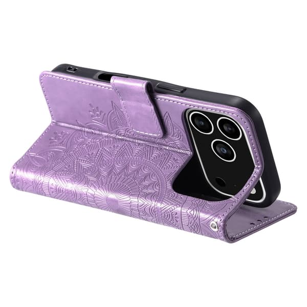 SKALO Mandala Plånboksfodral för iPhone 18 Pro - Lila