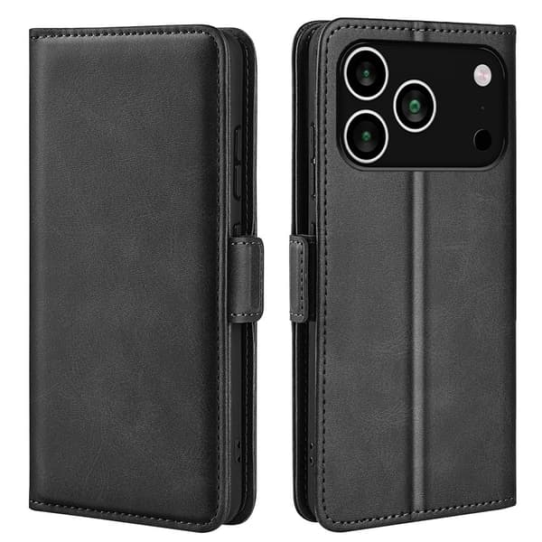 SKALO Premium ID Flip Cover til iPhone 18 Pro Max - Sort
