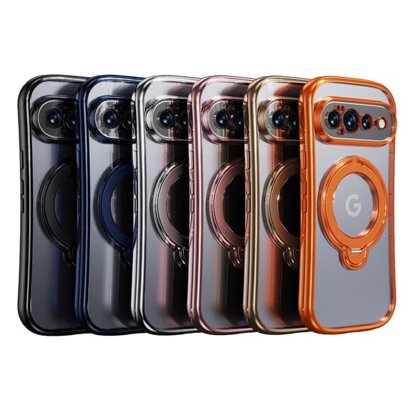 SKALO Electroplated 360° Ring TPU Skal för Google Pixel 11 Pro - Rosa