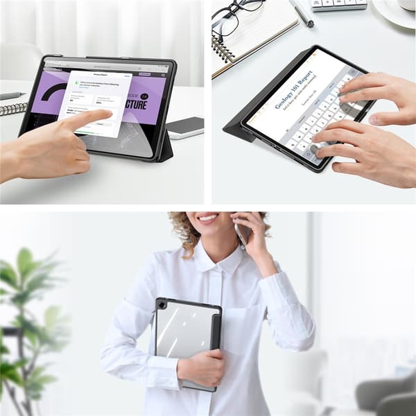 DUX DUCIS Samsung Galaxy Tab A11+ TOBY Series Trifold Cover - Sort