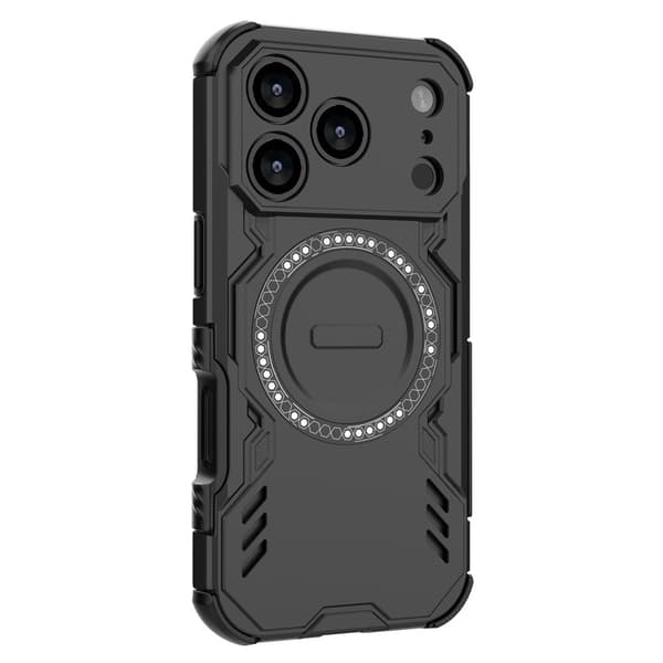 SKALO Armor Ventilated Heat Dissipation Cover til iPhone 18 Pro - Sort