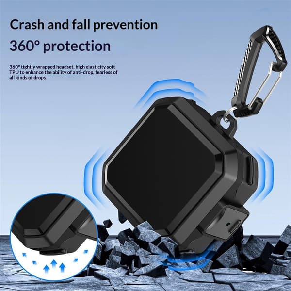 SKALO Shockproof Armor Cover til Samsung Galaxy Buds4 Pro - Sort