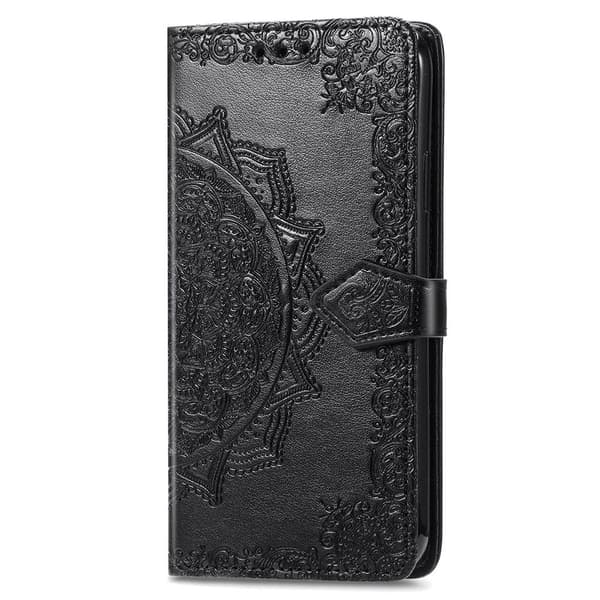 SKALO Mandala Flower Flip Cover til Google Pixel 11 - Sort