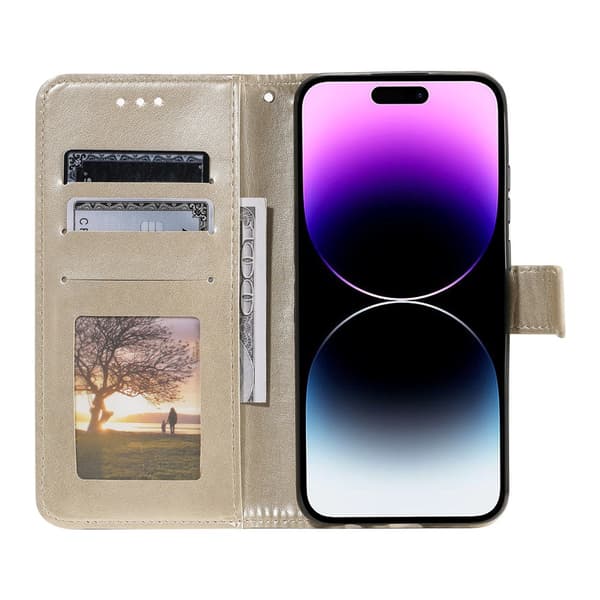 SKALO Mandala Flip Cover til iPhone 18 Pro Max - Guld