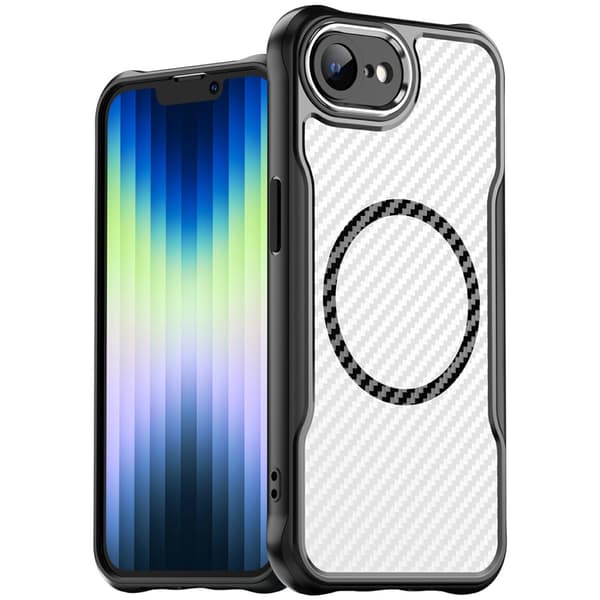 SKALO Translucent Carbon Cover til iPhone 17e - Sort