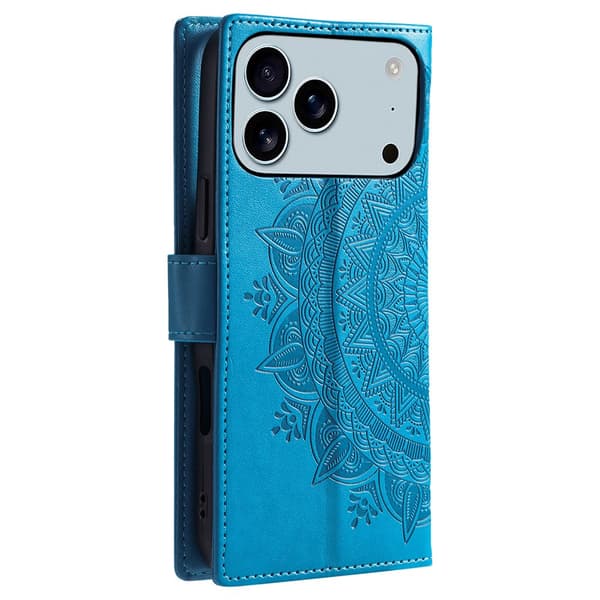 SKALO Mandala Plånboksfodral för iPhone 18 Pro Max - Blå