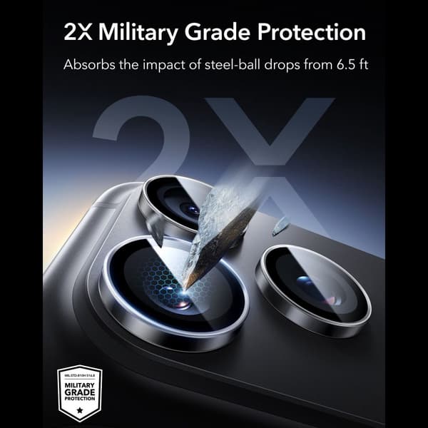 ESR Armorite Camera Protector Kameraskydd i Härdat glas för iPhone 18 Pro - Transparent