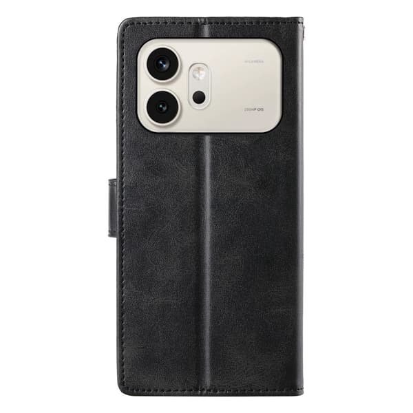 SKALO PU-läder Flip Cover til Honor 600 - Sort