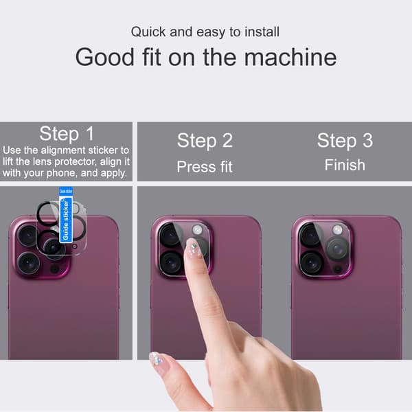 IMAK Kameraskydd Härdat Glas för iPhone 18 Pro Max - Transparent