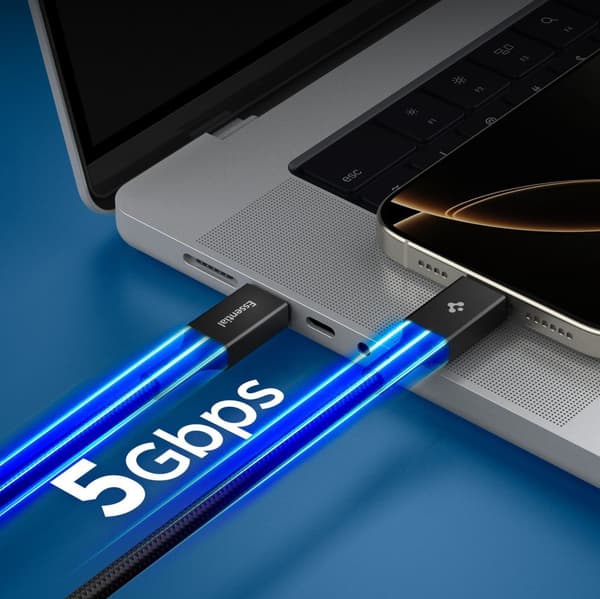Spigen EB10010CC Essential USB-C-kabel 100W 1m - Svart