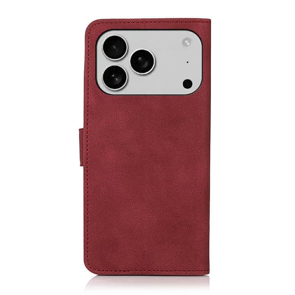 SKALO KHAZNEH Plånboksfodral för iPhone 18 Pro Max - Röd