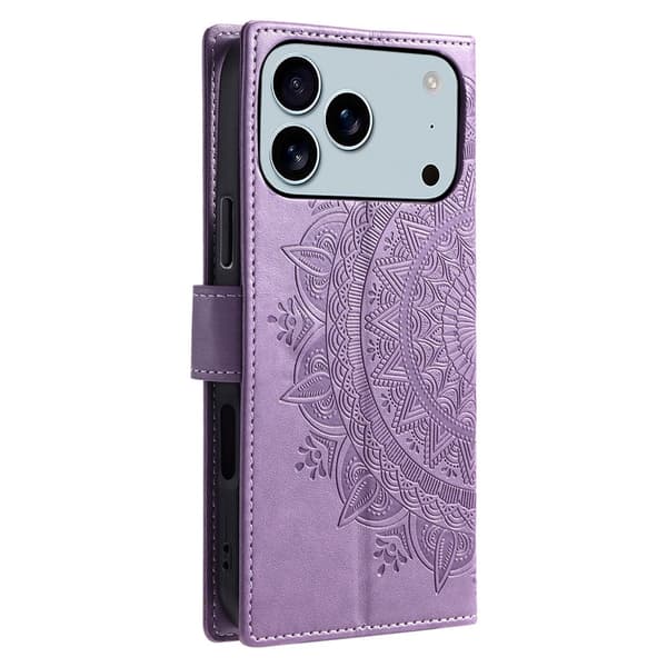 SKALO Mandala Plånboksfodral för iPhone 18 Pro Max - Lila