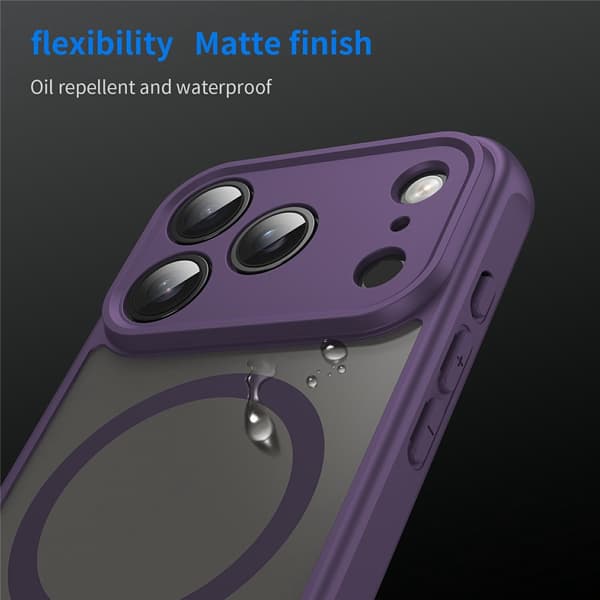 SKALO Mat Hybrid Cover til iPhone 18 Pro - Lilla