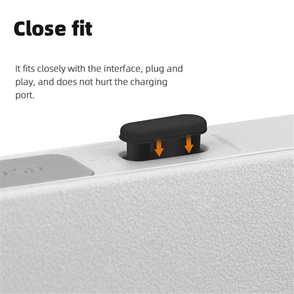 SKALO 3-PACK Dammplugg i Silikon för USB-C - Vit