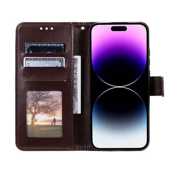 SKALO Mandala Plånboksfodral för iPhone 18 Pro Max - Brun