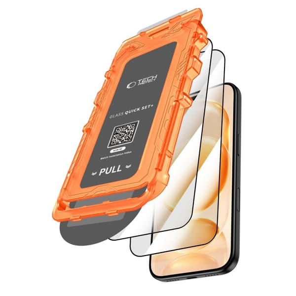 2-KPL Tech-Protect Quick Set+ Näytönsuoja Karkaistua Lasia sopii iPhone 17 Pro Max - Musta