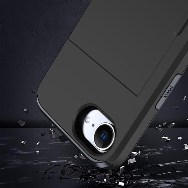 SKALO Armor Kortholder Cover til iPhone 17e - Sort