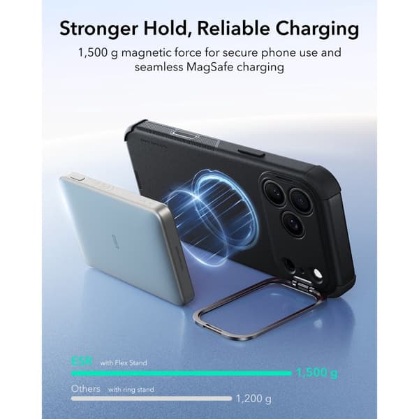 ESR Cyber Tough Kickstand MagSafe Cover til iPhone 18 Pro Max - Sort
