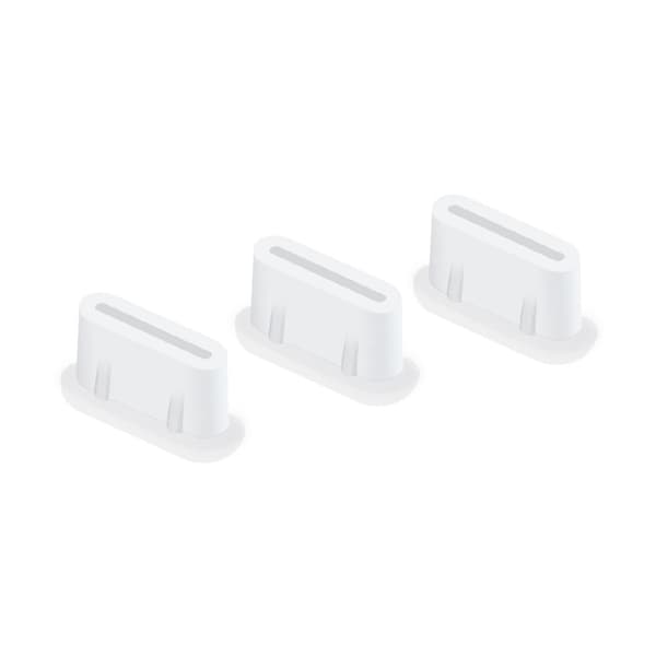 SKALO 3-PACK Dammplugg i Silikon för USB-C - Vit