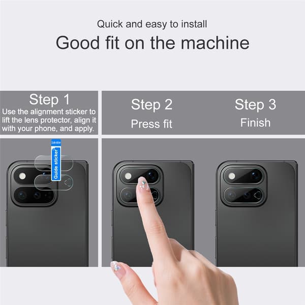 IMAK Slim Kameraskydd Härdat Glas för Google Pixel 11 Pro Fold - Transparent